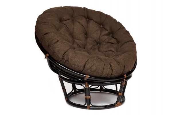 Кресло Papasan 23/01 W с подушкой Antique brown, ткань Коричневый