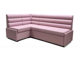 Угловой диван Призма Валики розовый