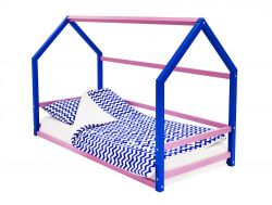 Детская кровать-домик Монтессори Svogen синий-лаванда