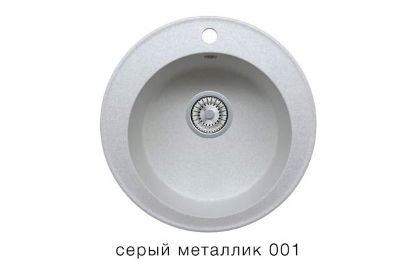 Кухонная мойка Tolero R-108 Серый металлик 001