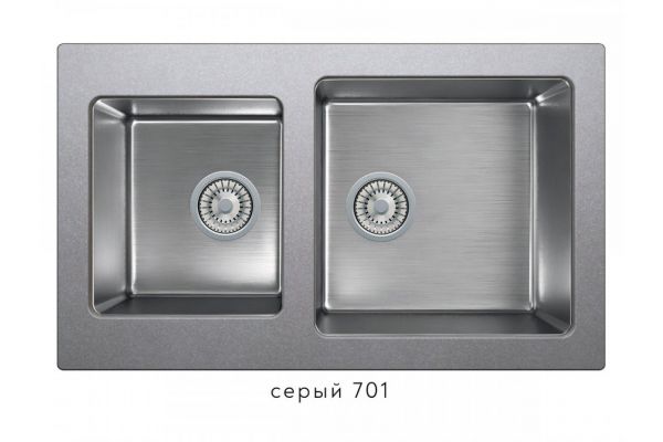 Кухонная мойка Tolero twist TTS-840 Серый 701
