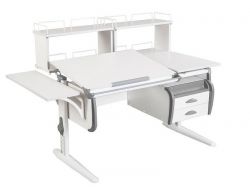 Парта СУТ.25-05-Д2 белый с серым