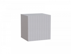 Шкаф навесной МС Ливерпуль Белый/Белый Глянец