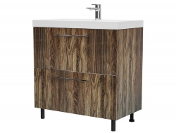 Тумба Альба 80 напольная 2 ящика Слим 60 дерево