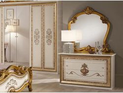 Комод с зеркалом Анита бежевый