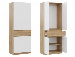 Шкаф ШК-002 ЛДСП Бостон Лайт двухстворчатый Фасад Белый