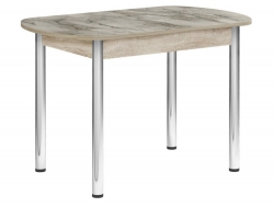 Стол Европейский Пластик Хром базальт