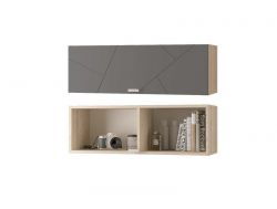 Шкаф настенный 900 с горизонтальной дверкой Скайлайн графит