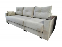 Диван Комфорт-6 НПБ+МДФ модульный 2-1К ткань Luma-17 светлый серо-зеленый