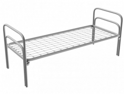 Кровать металлическая одноярусная П-образная двойная 32/32 1900*700 мм