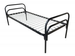 Кровать металлическая одноярусная П-образная одинарная 1900*800 мм