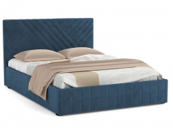 Кровать Гамма 1400 с основанием велюр тенерифе океан