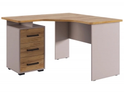Стол компьютерный 1200 угловой Лайт-2 кашемир/дуб крафт золотой