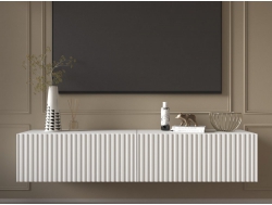 Тумба под ТВ подвесная (комплект из 2-х) Lines MTV1 Софт лотос