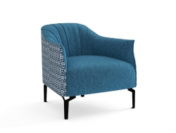 Кресло для отдыха Мускат велюр киото нэви/шенилл домино пацифик
