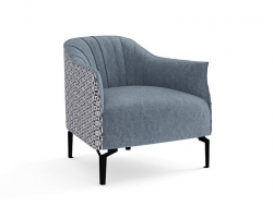 Кресло для отдыха Мускат велюр киото уголь/шенилл домино сильвер