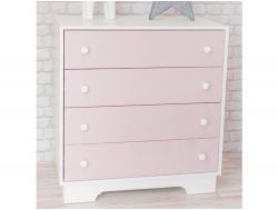Комод 4 ящика Облако розовый