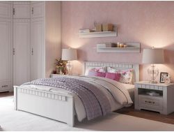 Кровать Прованс 1400 с основанием платина премиум