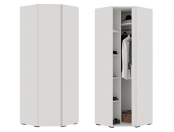 Шкаф угловой ШК 04 Хелен Белый шагрень