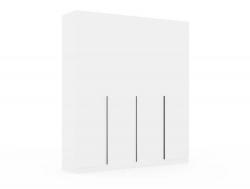 Шкаф Монблан New распашной 2000 4-х дверный Белый Шагрень