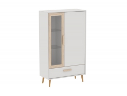 Пенал со стеклом низкий Аврора