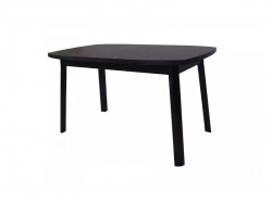 Стол раздвижной Дионис Лайт 1600 мрамор черный/черный муар