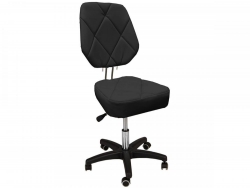 Стул мастера Грэй на черном пластмассовом каркасе черный