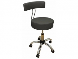 Стул мастера Монро со спинкой на металлическом каркасе серый