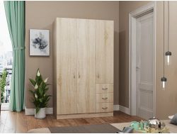 Шкаф трехстворчатый Лофт дуб сонома